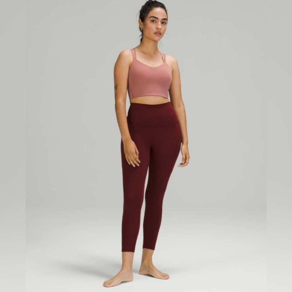 Lululemon sz 4 Align High Rise Pant with Pockets 25" Red Merlot great condition